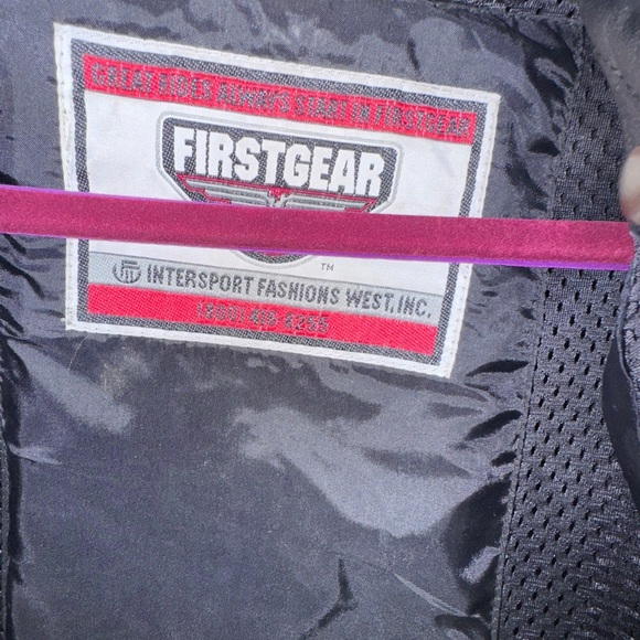 First Gear Black Leather Jacket for Road Bike - excellent condition size 46 - Picture 6 of 11